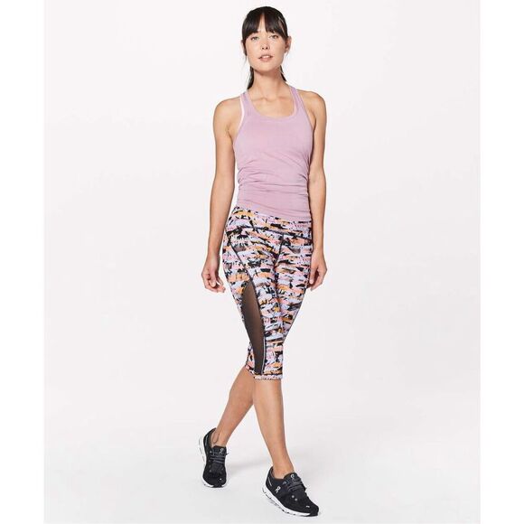 lululemon athletica Pants - 🌞Lululemon Sun Runner Crop *17" Inversion Multi / Black Yoga Pants | Size 6